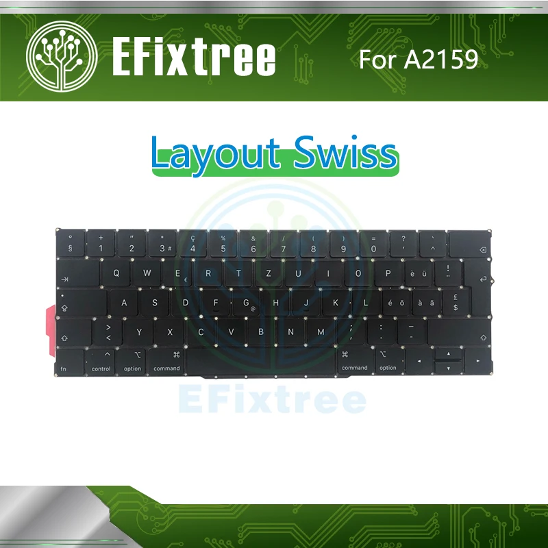 Полный для MacBook retina 13 ''A2159 раскладка клавиатуры Швейцарский Mid EMC 3301