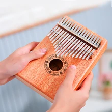 10/17 ключей, калимба, большой палец, пианино, дерево, красное дерево, тело, музыкальный инструмент, игрушка с обучающей книгой, мелодия, молоток для начинающих, для детей