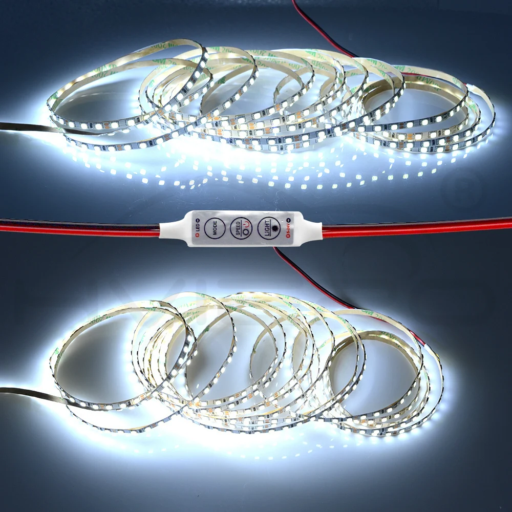 Hviero Mini Single Color LED Light Mini Dimmer Controller 3keys for 2835 3528 5050 3014 LED 5-30V Flexible Led Strip Holiday Lighting