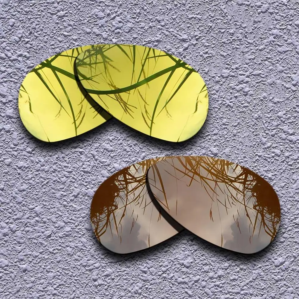 Golden-Brown 2 пары поляризованных сменных линз для солнцезащитных очков Oakley Crosshair S-несколько вариантов - Цвет линз: Golden-Brown