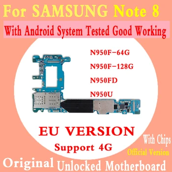

Original Motherboard For Samsung Galaxy Note 8 N950F N950FD N950U Unlocked Mainboard Android Logic Board 64G 128GB Free shipping