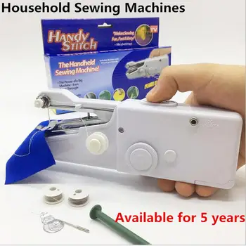 

Portable Mini Sewing Machines Household Cordless Handy Stitch Hand Clothes Quick Tools Clothes Fabrics Needlework Machine