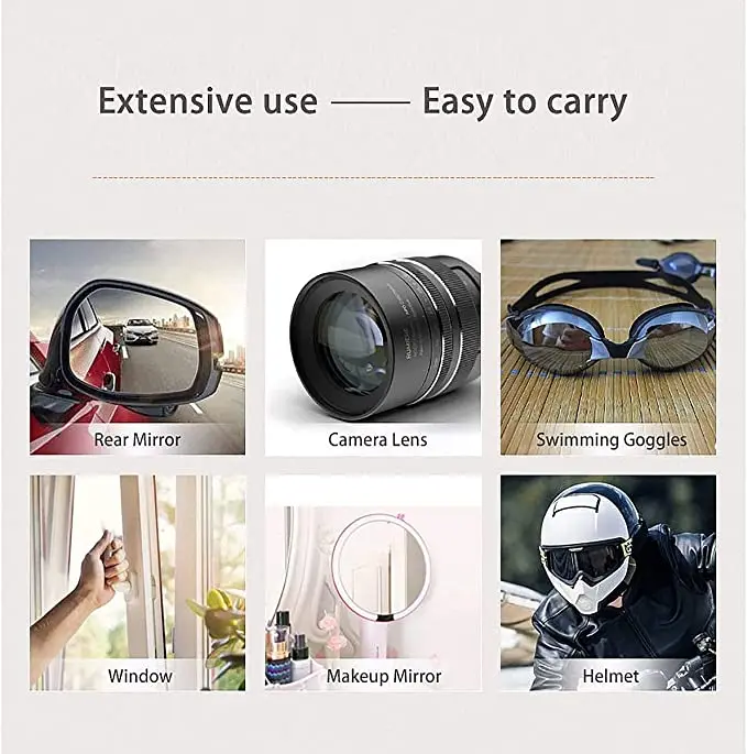 100Pcs Reusable Anti-Fog Wipes Glasses Pre-moistened Antifog Lens Cloth Defogger Eyeglass Wipe Prevent Fogging for Glasses
