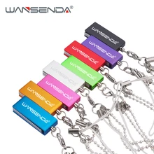 WANSENDA Key Chain USB Flash Drive 64GB 32GB 16GB 8GB 4GB Waterproof Pen Drive Memory Stick 2.0 Disk Colorful Pendrive