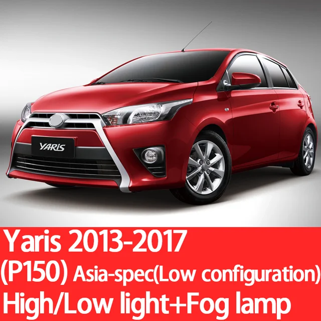 YNFOM LED headlights kit for Toyota Yaris,Echo P1-P15 1999-2020 Low beam,High beam,fog lamp,car accessories,car headlight bulbs 13-17 P150 Asia Low