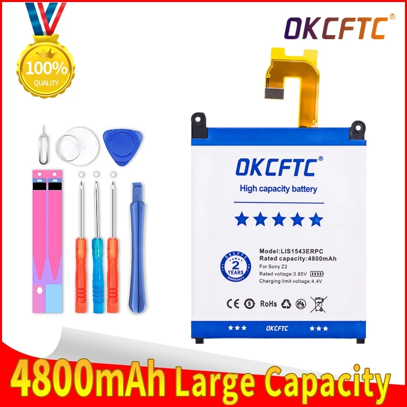 Оригинальный аккумулятор OKCFTC 4800 мАч LIS1543ERPC для SONY Xperia Z2 L50w Sirius SO-03 D6503 D6502