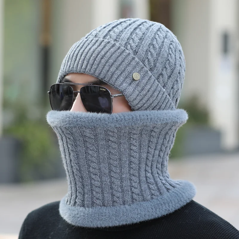 Бренд HANGYUNXUNHAO Skullies Beanies, мужские зимние шапки для мужчин, шарф, вязаная шапка, Beany, зимняя шапка, мужская шапка Gorro