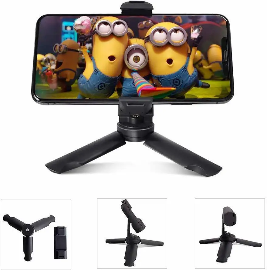 Mini Tripod Smartphone Sports Camera Stand For iPhone 11Pro Xiaomi Phone 360 Rotating Vertical Compact | Электроника