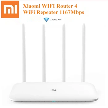

Original Xiaomi Mi WIFI Router 4 WiFi Repeater 1167Mbps Dual Band 2.4G 5Ghz 802.11AC APP Control Gigabit Wireless Router EU/UK