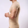 Men's Skinny Undershirt/Man Ice Silk Sheer Short Sleeves Basic Shirts/Gay Mesh Breathable V-neck See Through Underwear ► Photo 3/6