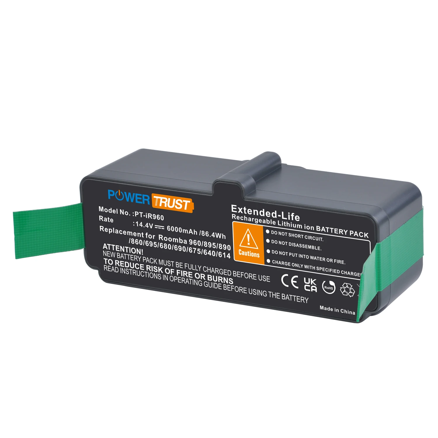 

6000mAh Li- ion Battery for iRobot Roomba 500 600 700 800 900 Series and Vacuum Cleaner 895 890 860 695 680 690 675 640 960 980