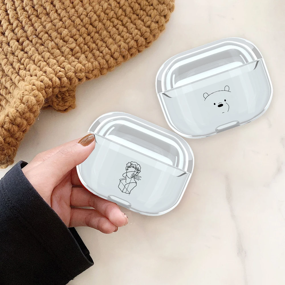 Для Apple Airpods Pro Чехол Bluetooth наушники коробка роскошный модный прозрачный Забавный узор защитный чехол для Air Pods 3 Чехол