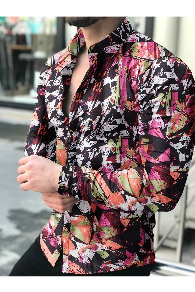Men's shirt New Hawaiian Shirts Men Single Button Shirts Wild Shirts Printed Male Blouses 2021 Men's shirt New Hawaiian Shirts Men Single Button Shirts Wild Shirts Printed Male Blouses 2021