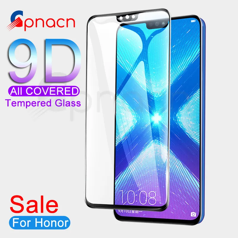 

9D Tempered Glass on the For Huawei Honor 9X 8X 8A 8C Screen Protector Honor 20 Lite 20S V10 V9 20i 10i 9i Protective Glass Film