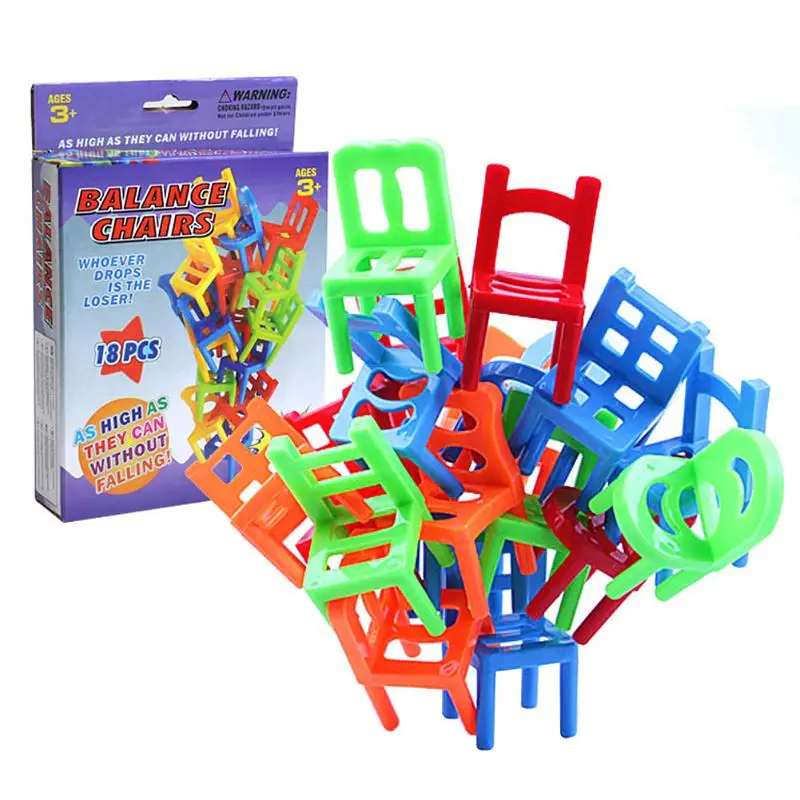 18X мини балансировочные стулья настольная игра детские развивающие игрушки с балансом настольная игра-головоломка экологически чистый АБС пластик