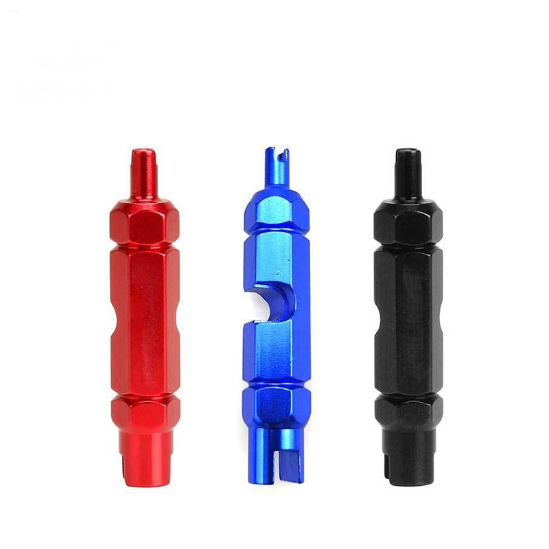 Bicycle Double-head Tire Valve Disassembly Removal Tool Multifunction Valve  Core Removal Tool Wrench Disassembly Tubeless Tool