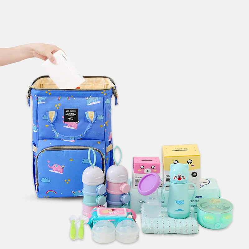 MMloveBB модная сумка для подгузников для беременных, Большая вместительная сумка для подгузников, дорожная сумка для мамы, рюкзак для ухода за ребенком для мамы
