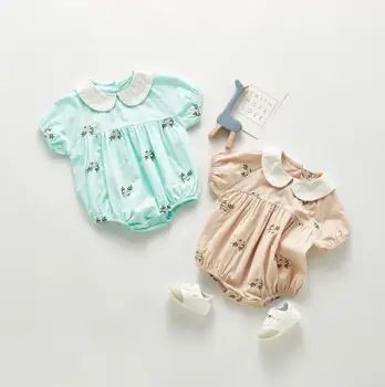 

2020 New Style Babys Girls Printed Romper Summer Cotton Babys Jumpsuit 0-3 years QH493
