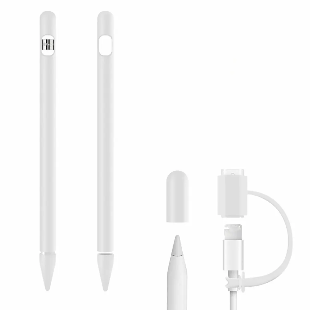 Цветной мягкий силиконовый совместимый для Apple Pencil чехол совместимый для iPad Tablet стилус защитный чехол