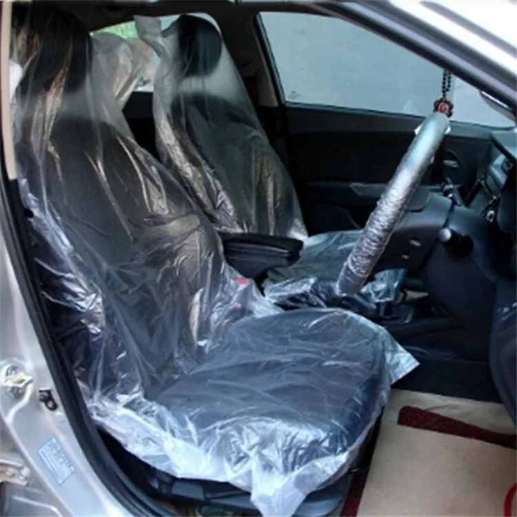 Car Disposable Plastic Seat Cover Garage Universal Disposable