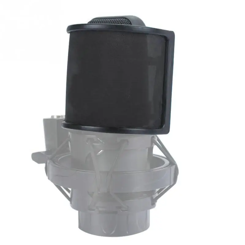 Профессиональный u-образный двухслойный Студийный микрофон для записи ветрового стекла поп-фильтр Маска Защитная крышка студийное ветровое стекло