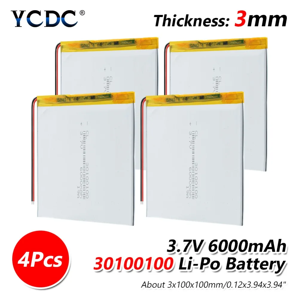 6000mah 3,7 v 30100100 полимерная литий-ионная батарея резервного питания литиевая батарея для планшета перезаряжаемая LIPO батарея