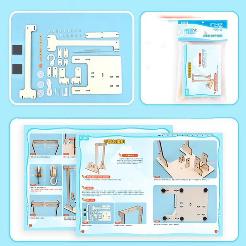 DIY собранная модель крана, научная технология, образовательный эксперимент, детская игрушка для студентов, декор ручной работы