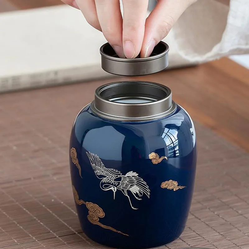 Funeral Cremation Urns for A Small of Pet Ashes and Memorial Hand-Painted Ceramics Sealed jar Burial Urns at Home cremation urn