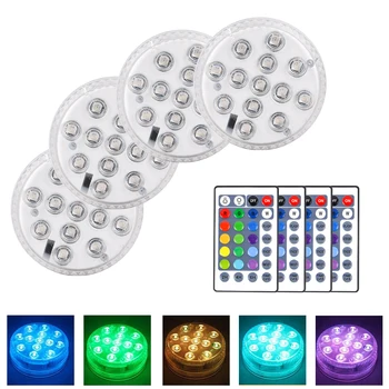 

High Power 5W 13LED RGB Swimming Pool LED Lamp IP68 Underwater Spotlight Remote Control Pond Lights 3.7V Lighting Fountain