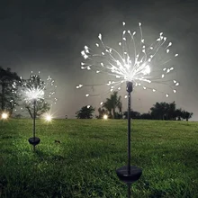 Lampe solaire en forme de feu d'artifice avec 150 LED, éclairage d'extérieur, idéal pour un jardin, une clôture, un Patio ou un Garage 