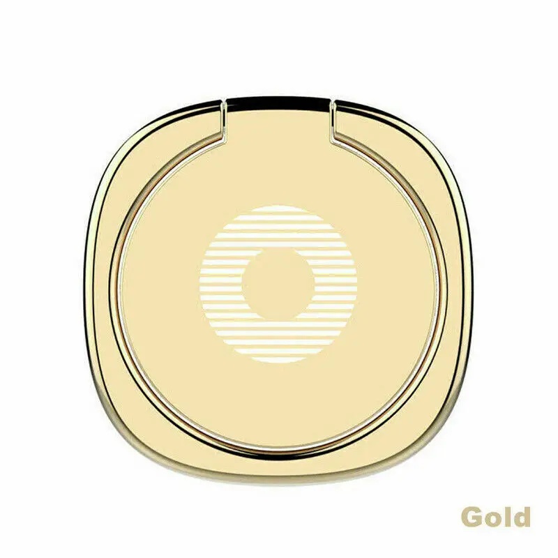 Металлический палец кольцо держатель для мобильного телефона держатель Универсальный телефон Подставка для Автомобиля Магнитный вращающийся держатель для смартфона для iPhone11 - Цвет: Gold