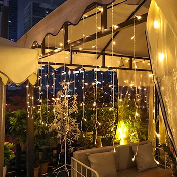 

Christmas lights outdoor decoration 5meter droop0.4-0.6m led curtain icicle string lights new year's wedding party garland light