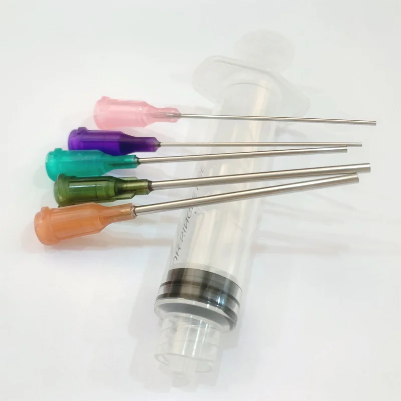 5 Pezzi Per Colla Olio Inchiostro Siringa Crimpare Sigillato-Punte Per Aghi Smussati Capacità 5Ml Siringhe In Plastica Trasparente