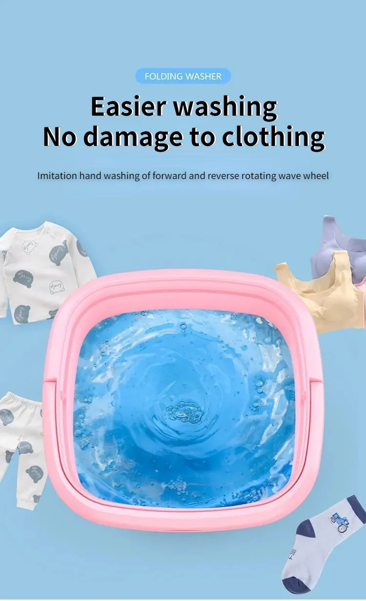 Generic Mini Folding Washing Machine Baby Clothes Cleaning Machine