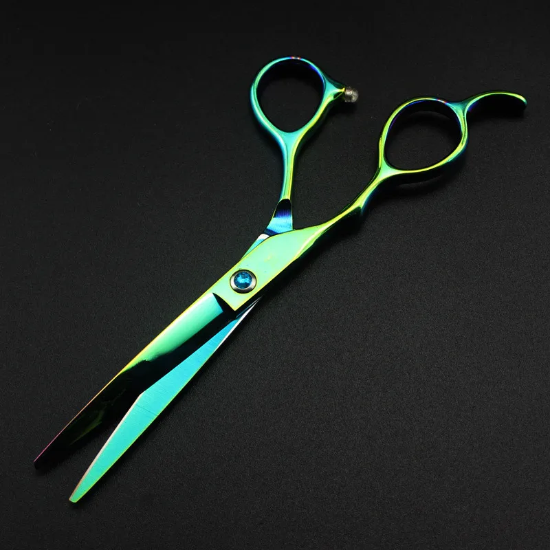 Профессиональные японские 440c зеленые левши 6 ''ножницы для стрижки волос Парикмахерские makas стрижка филировочные ножницы парикмахерские ножницы - Цвет: cutting