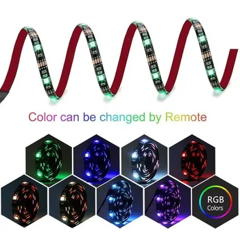 

LED Strip Lights Sync To Music USB 5050 Flexible RGB LED Strip Lights Music Intelligent control RGB Epoxy Light Strip new F912