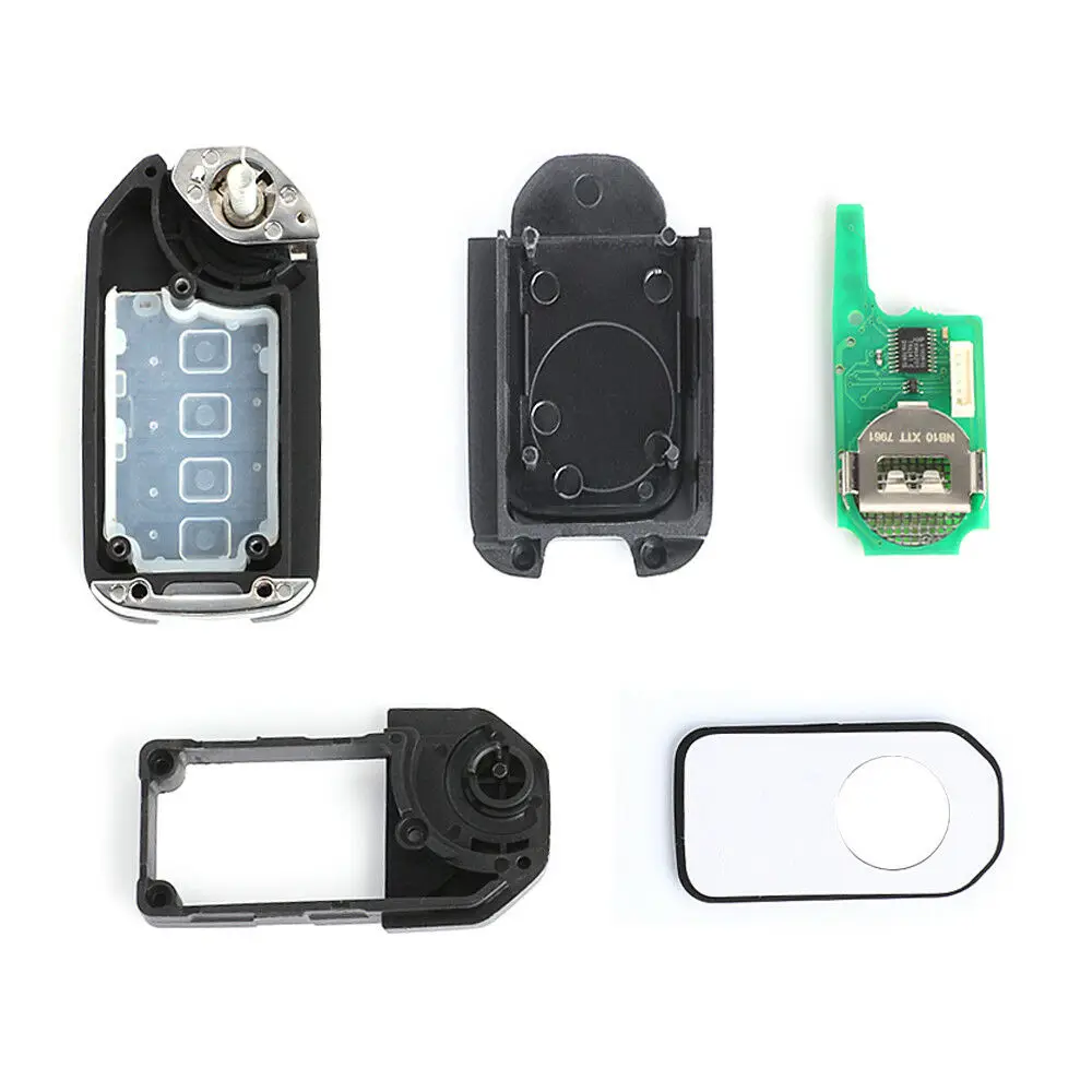 KEYECU FOR NISSAN MICRA ALMERA PATROL X-TRAIL UPGRADED REMOTE CAR KEY FOB P/N: U 980009 5WK4 865 433.92MHZ ID46 CHIP NSN14 BLADE