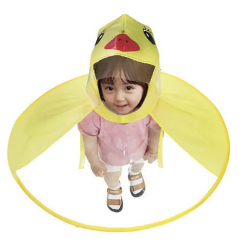 

Cute raincoat UFO umbrella cap magic hands-free raincoat keeps hands-free while protecting children from rain raincoat