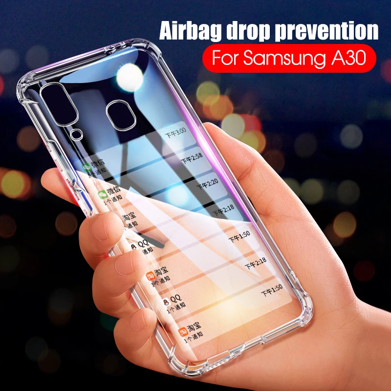 Подушка безопасности для кейс для samsung Galaxy прозрачный кейс чехол для samsung Galaxy A10 A20 A30 A40 A50 A70 A10S A30S A50S A20S A10E A20E A2 Core полная защита