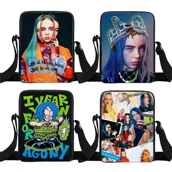 

Popular Men Women Billie Eilish Shoulder Bag Daily Students Crossbody Bag Boys Girls Travel Messenger Bag Kids School Bag Gift