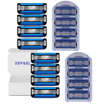 

DDPGGL Forious 5 Men Safety Razor 5 Layer Razor Blade for Men Replacement Cutter Head 16pcs/box Swedish Stainless Steel
