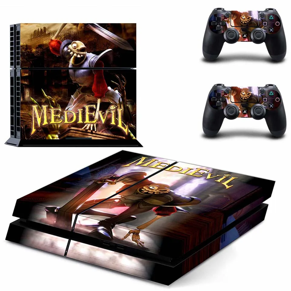 MediEvil Наклейка для PS4 наклейка для sony Playstation 4 консоли и 2 шт. контроллер защитные шкуры - Цвет: GYTM2624