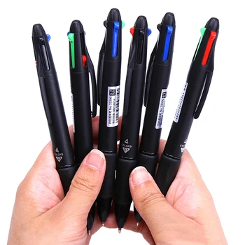 

4 in 1 MultiColor Pen Creative Ballpoint Pen Colorful Retractable Ballpoint Pens Multifunction Pen For Marker Writing Stationery