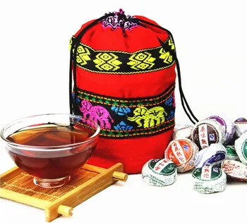 

50pcs Different Flavors Chinese Yunnan Old Ripe China Tea Health Care Pu'er Tea Brick For Weight Lose Tea