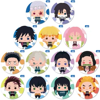 

Anime Demon Slayer: Kimetsu No Yaiba Kamado Tanjirou Pin Button Anime Cosplay Brooches Schoolbag Backpack Tinplate Badge