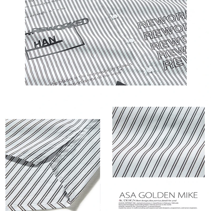 Полосатая рубашка с длинными рукавами новинка 2019 года модная мужская летняя