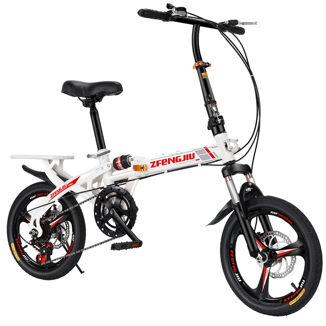 Bicicleta plegable portátil para adultos, niños y estudiantes, bici de  carretera, con freno de disco de 20 pulgadas y 7 velocidades, ligera -  AliExpress