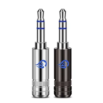 

Aurora 3.5 mm Jack Audio Plug Stereo 3 Poles Rhodium Plated Beryllium Copper Earphone Audio Jack Wire Connector Metal Adapter