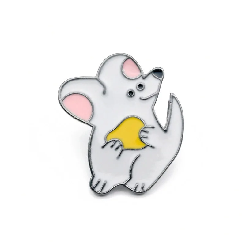 A3862 Patchfan мультфильм Броши в виде животных кошка Мышь кот собака на булавке значок