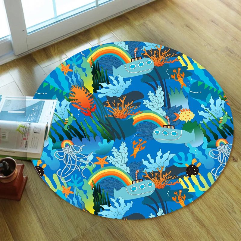 

Marine life Carpet Square Anti-Skid Area Floor Mat 3D Rug Non-slip Mat Dining Room Living Room Soft Bedroom Carpet 06